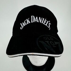 Jack Daniel's Whiskey Hat Cap Old No 7 Brand Black White One Size Fits Most